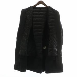 mont-bell ダウンライナーコート アウター ステンカラー ミドル ジップアップ ロゴ 刺繍 S 紺 ネイビー 1101579