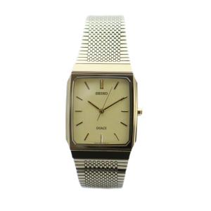 SEIKO DOLCE 腕時計 クォーツ スクエア ゴールドカラー 5E61-5A00