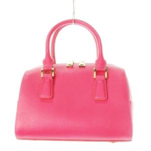 ハンドバッグ ミニボストン 2way ショルダーバッグ レザー 牛革 ピンク /CK10 GY11