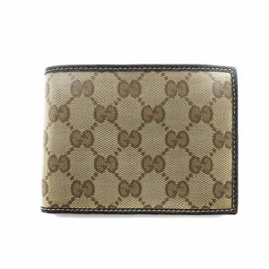 GGクリスタル 財布 二つ折り ウォレット 札入れ ベージュ 217044 GY18 /MQ OH