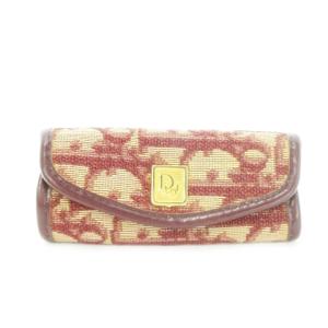 4連 キーケース トロッター ロゴ ゴールド金具 総柄 赤 レッド /AH15 GY11