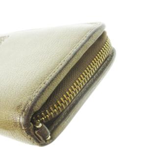 LOEWE 長財布 ロングウォレット ラウンド 小銭入れあり レザー 革 ロゴ型押し グレー /CK30 GY11