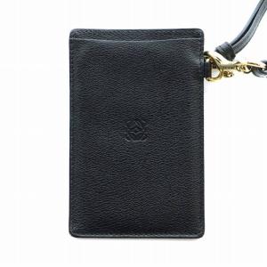 LOEWE パスケース レザー アナグラム ブラック