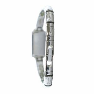 SEIKO ラサール LASSALE 腕時計 ウォッチ クォーツ スクエア ロゴ シェル文字盤 シルバー色 1E20-3D00