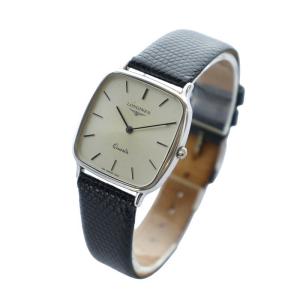 Longines 腕時計 ウォッチ クォーツ スクエア レザーベルト シルバー色 GY18 /MQ