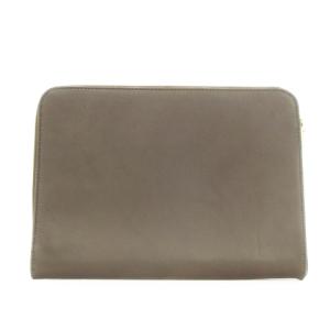 MACKINTOSH LONDON ブリーフケース ビジネスバッグ ドキュメントケース クラッチバッグ レザー ロゴ 内側チェック 茶 ダークブラウン