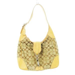 ワンショルダーバッグ ハンドバッグ 肩掛け キャンバス レザー シグネチャー ベージュ 8K03 /AH13