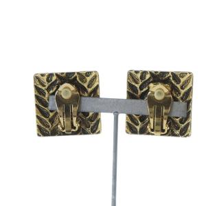 KENZO イヤリング アクセサリー 両耳用 クリップ式 スクエア ゴールド色 GY11 /MQ
