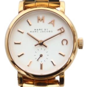 腕時計 ウォッチ クォーツ 白文字盤 ロゴ スモセコ ゴールド色 MBM3258 GY18 /MQ