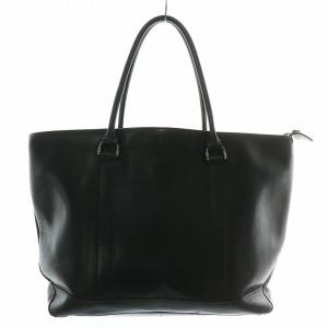 L.L.BEAN トートバッグ レザー 裏地アニマル柄 黒 ブラック OYV37 /XZ GY18