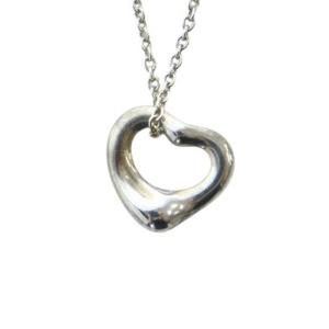 オープンハート ミニ ネックレス アクセサリー ペンダント ロゴ AG925 シルバー色 GY18 /MQ