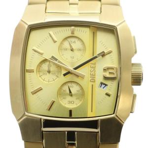 腕時計 ウォッチ クォーツ クロノグラフ デイト カレンダー付き スクエア ゴールド色 DZ-4639