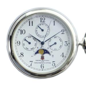 FREE WAY フリーウェイ トラディショナルクラブ 懐中時計 ウォッチ クォーツ ムーンフェイズ トリプルカレンダー