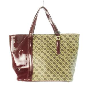 2way トートバッグ エナメル レザー ソフティ PVC 切替