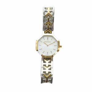 YVES SAINT LAURENT YSL ジャンク品 腕時計 ウォッチ クォーツ オクタゴン 白文字盤 コンビカラー シルバーカラー 銀色