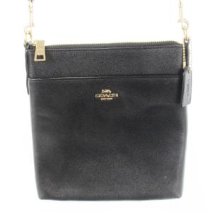 ショルダーバッグ スクエア 薄型 レザー 革 ロゴ 黒 ブラック 41320 /CK19 GY18