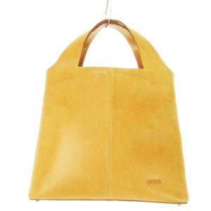 ハンドバッグ レザー 革 ステッチ ロゴ キャメル 茶 ブラウン /CK6 GY18