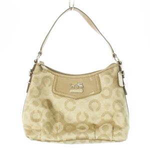 ハンドバッグ ミニ キャンバス レザー 革 オプアート ロゴ ベージュ 44379 /CK25 GY18