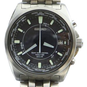 7B25-0AD0 ワールドタイム 腕時計 ウォッチ 電波 ソーラー デイト カレンダー付き ラジオウェーブコントロール