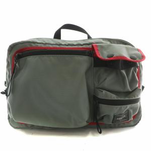 吉田カバン コンパート COMPART ウエストバッグ ボディバッグ ナイロン ロゴ グレー /XZ GY18