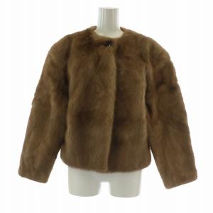 銀サガ ファーコート ミンク ショート丈 F ブラウン