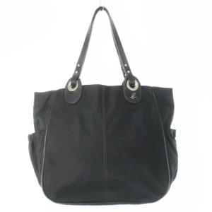 トートバッグ ナイロン レザー 革 ロゴ型押し 黒 ブラック /CK16 GY18