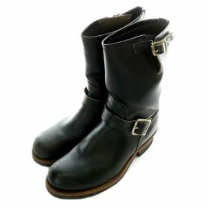 ヴィンテージ PT83プリントタグ エンジニアブーツ レザー 黒 ブラック 8E 26.0 26.5 /MP