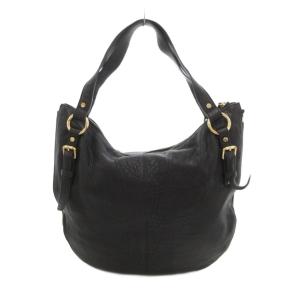 AIGNER トートバッグ ショルダーバッグ レザー ロゴプレート 黒 ブラック /UO GY18