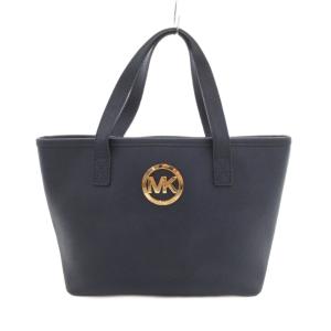 ハンドバッグ ミニトート PVC ロゴ ネイビー /UO GY18