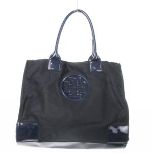トートバッグ ナイロン エナメル ロゴ 紺 ネイビー /AO5 GY11