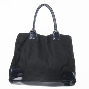 TORY BURCH トートバッグ ナイロン エナメル ロゴ 紺 ネイビー /AO5 GY11