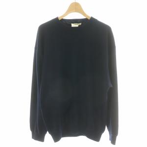 ヴィンテージ ニット セーター 長袖 ハイゲージ インターロッキングG ロゴ S 紺 ネイビー /MP