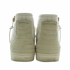 LOUIS VUITTON パンチーライン スニーカー レザー ハイカット モノグラム 型押し ロゴ 36 23cm 白 ホワイト