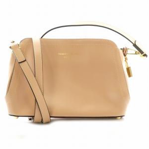 トラペズミニヨン ショルダーバッグ レザー皮革 南京錠 ロゴ ピンク 金 ゴールド /MP