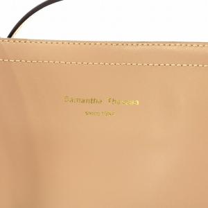 Samantha Thavasa トラペズミニヨン ショルダーバッグ レザー皮革 南京錠 ロゴ ピンク 金 ゴールド /MP