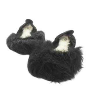 JEANIE FLUFF FLAT バレエシューズ フラットシューズ シープスキン キッドスエード フェイクファー