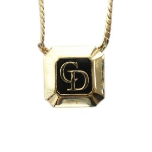 ネックレス アクセサリー ペンダント CDロゴ プレート 刻印 ゴールド色 GY18 /MQ OH