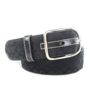 ベルト キャンバス レザー 革 シグネチャー S 黒 ブラック 8573 /CK25 GY18