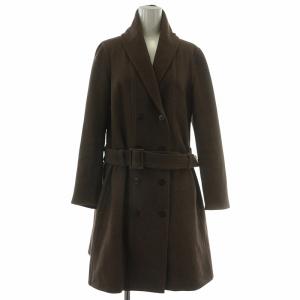 ショールカラーコート 38 ブラウン