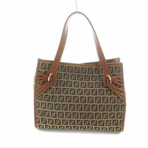 FENDI ズッキーノ ハンドバッグ  ブラウン