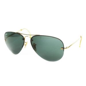 サングラス メタルフレーム ハーフリム アビエーター パイロット ロゴ 59 14 ゴールドカラー RB3449