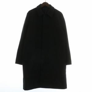 ステンカラーコート アウター ウール メルトン ロング 比翼ボタン L グレー /XZ GY18