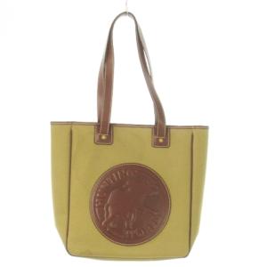 サファリトゥデイ トートバッグ 肩掛け キャンバス レザー ロゴ 緑 カーキ /AO5 GY18