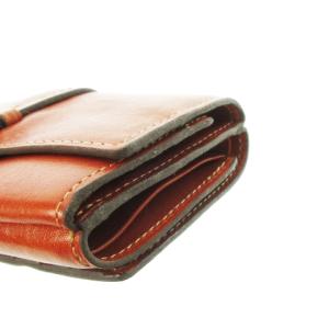 Dakota 三つ折り財布 ウォレット 小銭入れあり 二つ折り レザー 革 ステッチ オレンジブラウン /CK27 GY18