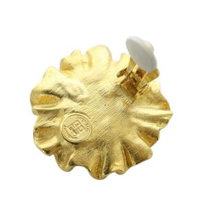 GIVENCHY ヴィンテージ イヤリング アクセサリー クリップ式 フェイクパール 両耳 フラワーモチーフ ゴールドカラー