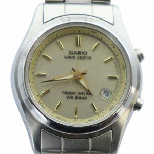ウェーブセプター wave ceptor 腕時計 ウォッチ ソーラー カレンダー付き ロゴ シルバー色
