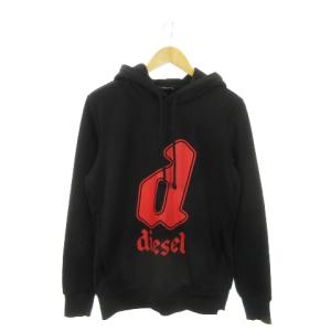 S-GINNOUT プルパーカー スウェット 長袖 Dロゴ プリント オーバーサイズ S 黒 ブラック