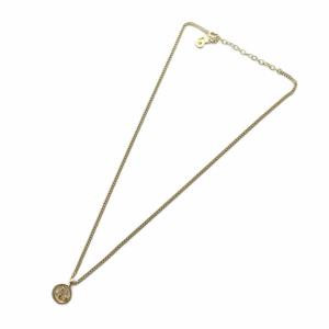 Christian Dior ネックレス アクセサリー ペンダント ロゴ サークル 刻印 ゴールド色 GY11 /MQ OH