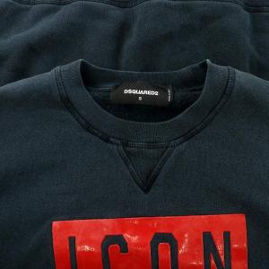 DSQUARED2 ICON SWEAT SHIRT Cool Fit スウェット トレーナー 裏起毛 Vガゼット イタリア製