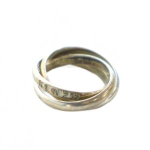 指輪 リング アクセサリー 3連 Silver925 ロゴ 14号 シルバー色 GY18 /MQ